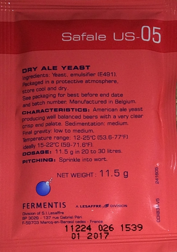 Safale US-05 Ale Yeast