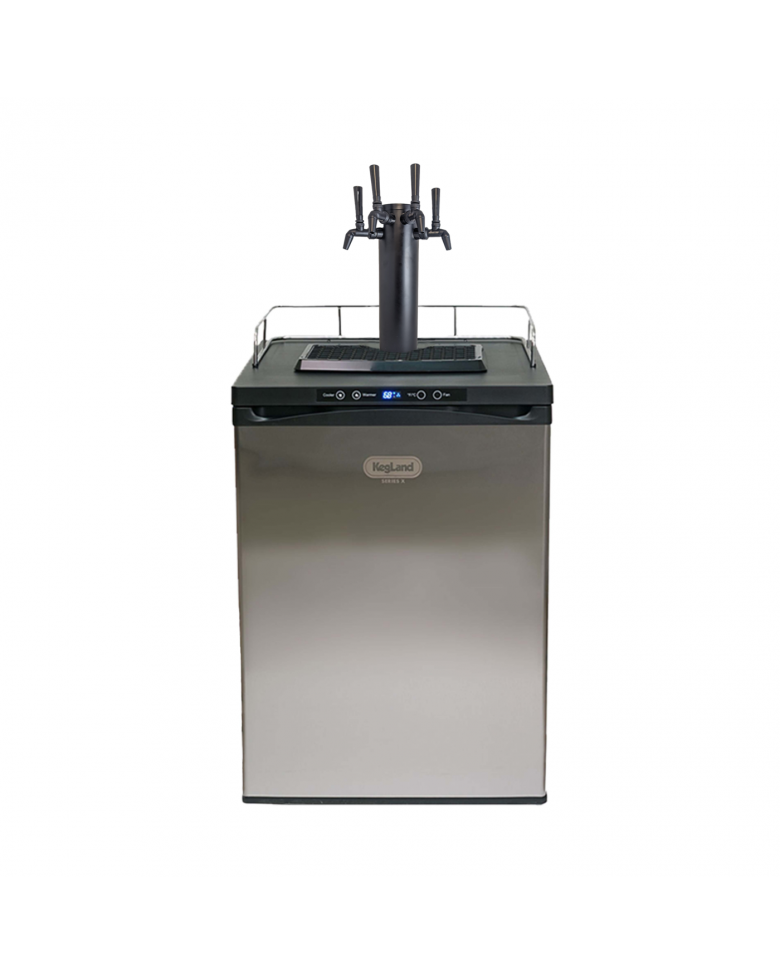 Kegland Series X (Black Phantom Edition) - Kegerator With Black Quadruple SS Black Nukatap Tower