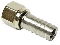 Stainless Steel Swivel Nut - 1/4" FFL x 3/8" Barb